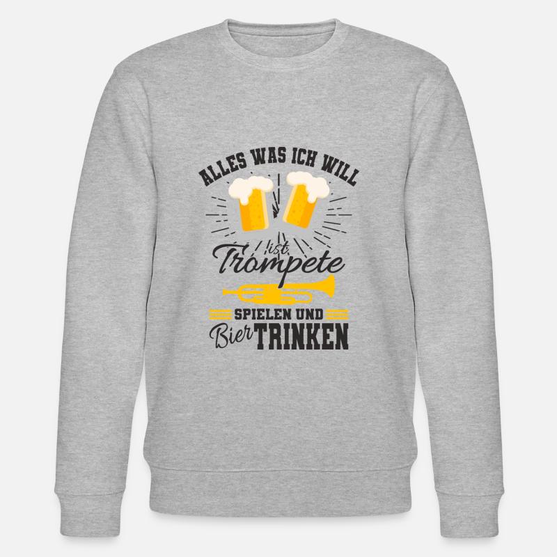 Trompete - Stanley/Stella Unisex Bio-Sweatshirt CHANGER  - Grau meliert