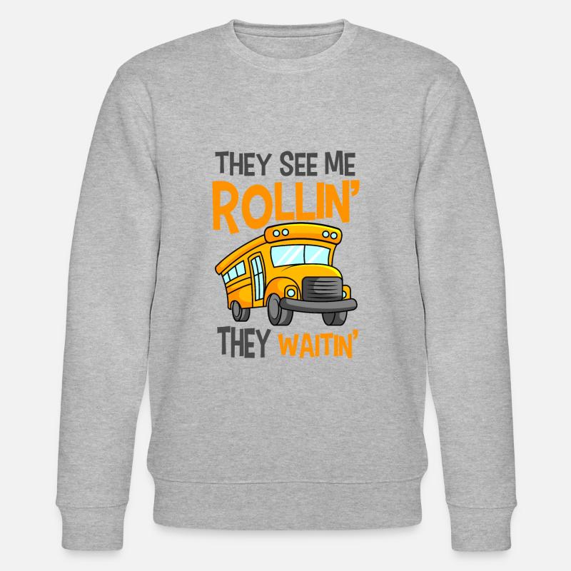 Busfahrer lustiger Spruch - Stanley/Stella Unisex Bio-Sweatshirt CHANGER  - Grau meliert