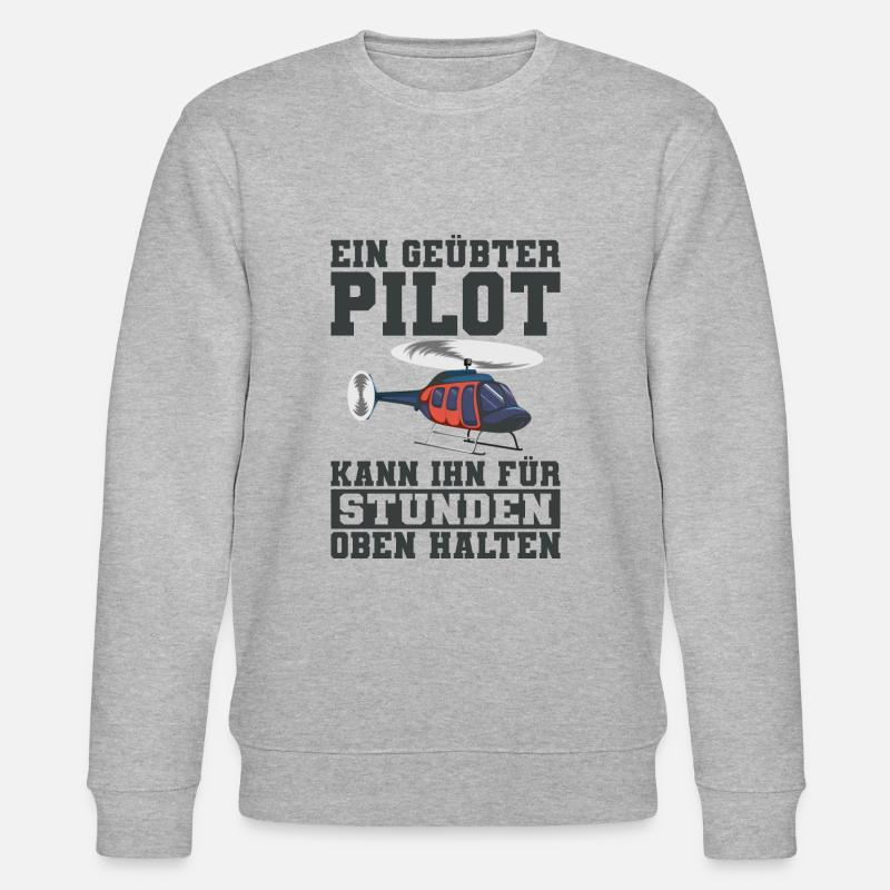 Helikopter - Stanley/Stella Unisex Bio-Sweatshirt CHANGER  - Grau meliert