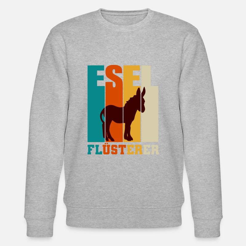 Esel - Stanley/Stella Unisex Bio-Sweatshirt CHANGER  - Grau meliert