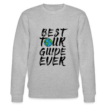 Reiseleiter - Stanley/Stella Unisex Bio-Sweatshirt CHANGER  - Grau meliert - Vorne - Nik (191cm) & Marisol (170cm)