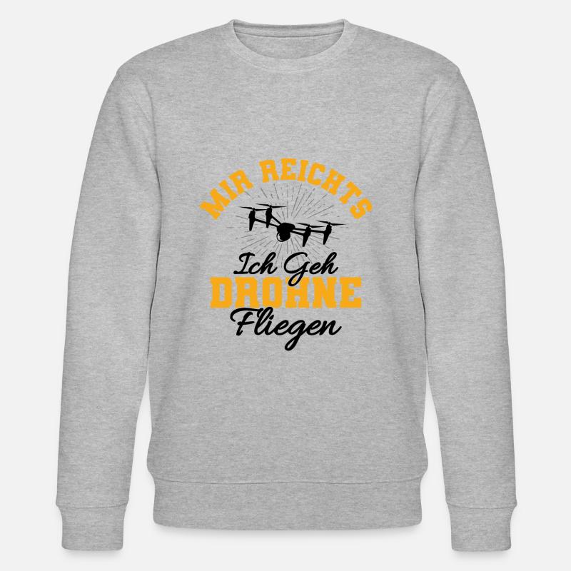 Drohne - Stanley/Stella Unisex Bio-Sweatshirt CHANGER  - Grau meliert