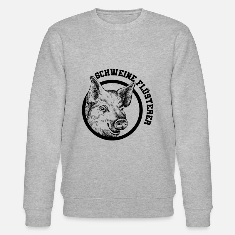 Schweine Flüsterer - Stanley/Stella Unisex Bio-Sweatshirt CHANGER  - Grau meliert
