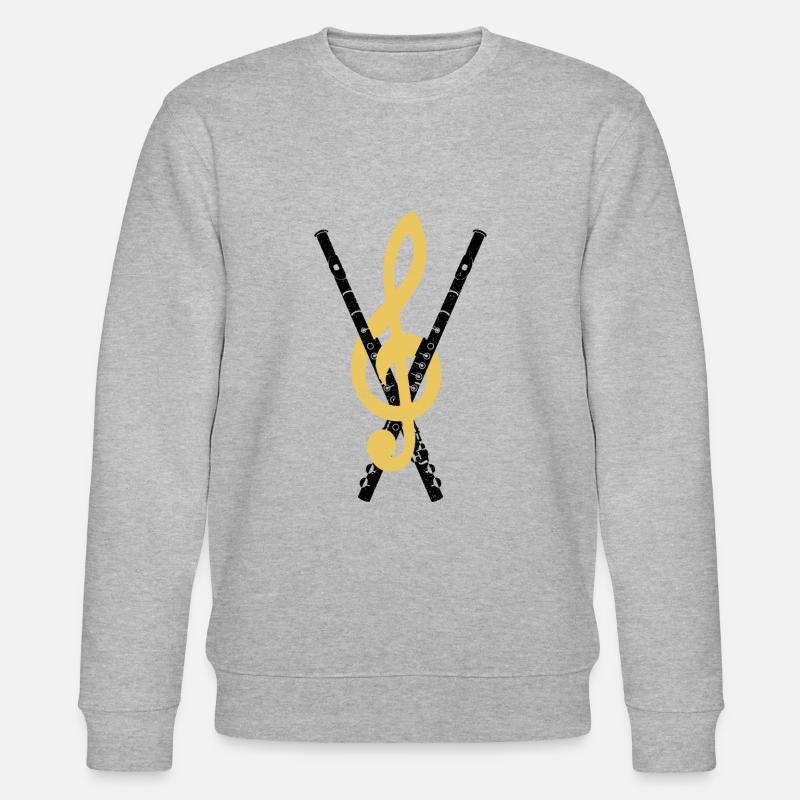 Querflöte - Stanley/Stella Unisex Bio-Sweatshirt CHANGER  - Grau meliert