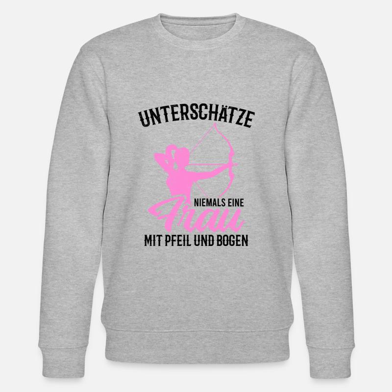 Bogenschießen - Stanley/Stella Unisex Bio-Sweatshirt CHANGER  - Grau meliert