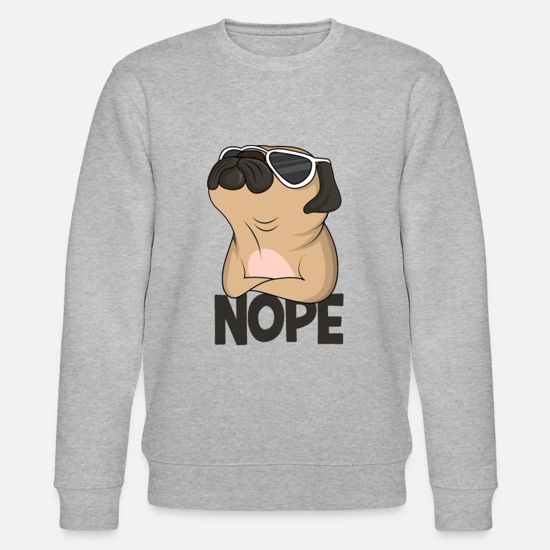 Mops - Stanley/Stella Unisex Bio-Sweatshirt CHANGER  - Grau meliert