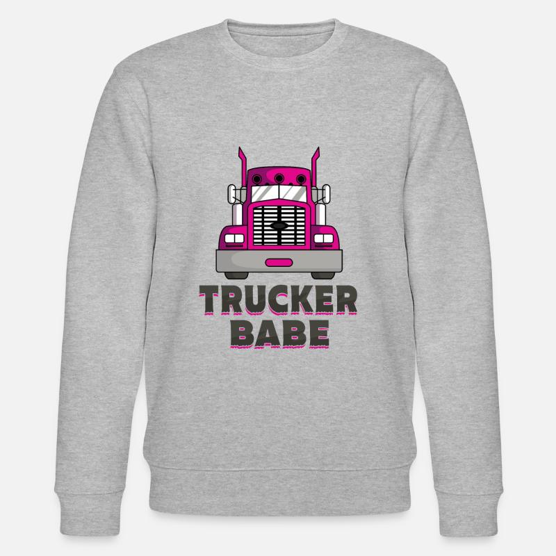 Trucker babe - Stanley/Stella CHANGER Unisex Organic Sweatshirt - heather grey