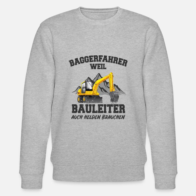 Baggerfahrer - Stanley/Stella Unisex Bio-Sweatshirt CHANGER  - Grau meliert