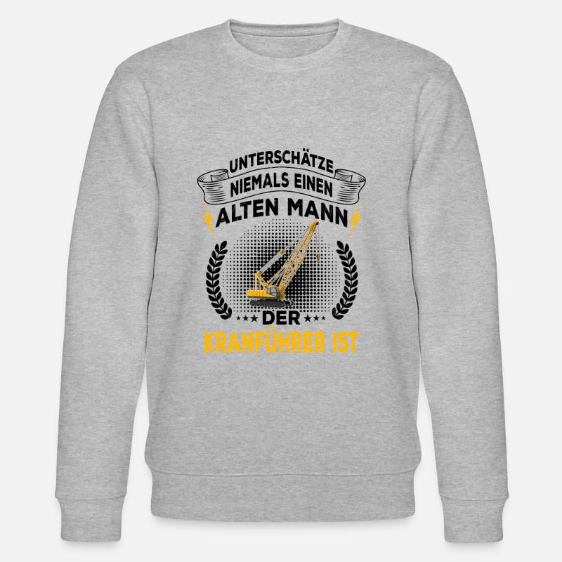 Kranführer - Stanley/Stella Unisex Bio-Sweatshirt CHANGER  - Grau meliert