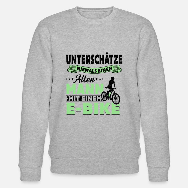 E-Bike - Stanley/Stella Unisex Bio-Sweatshirt CHANGER - Grau meliert