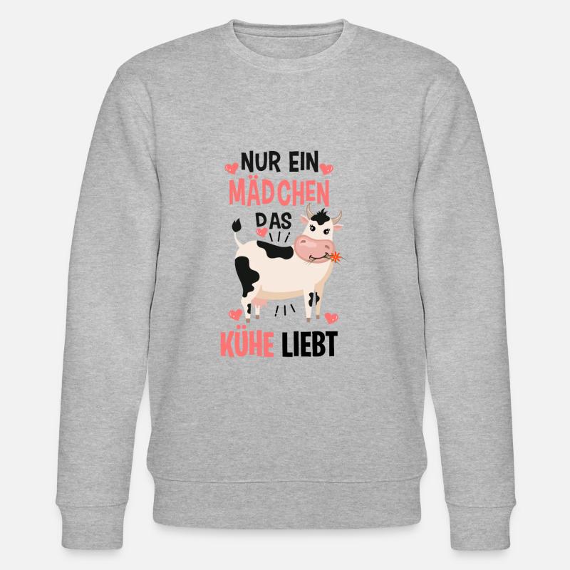 Kühe Mädchen - Stanley/Stella Unisex Bio-Sweatshirt CHANGER  - Grau meliert