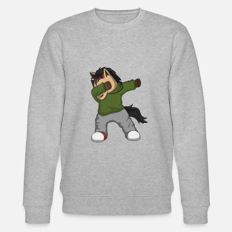 Dabbendes Pferd - Stanley/Stella Unisex Bio-Sweatshirt CHANGER  - Grau meliert