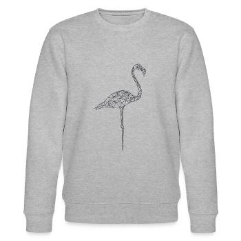 Polygon Flamingo Modern Design Design Cadeau - Sweat bio CHANGER Stanley/Stella Unisexe - gris chiné - Devant - Nik (191cm) & Marisol (170cm)