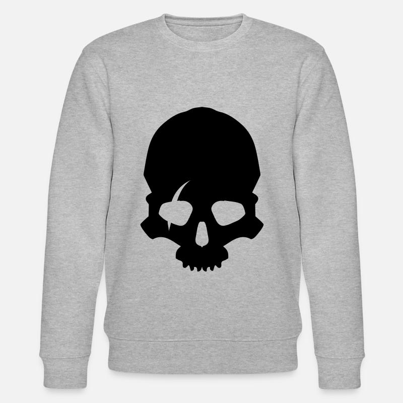 Skeleton skull - Stanley/Stella CHANGER Unisex Organic Sweatshirt - heather grey
