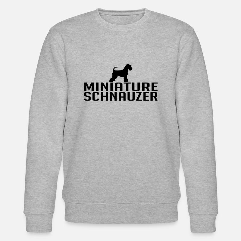 Miniature Schnauzer Hunderasse Hunde Wilsigns - Stanley/Stella Unisex Bio-Sweatshirt CHANGER  - Grau meliert