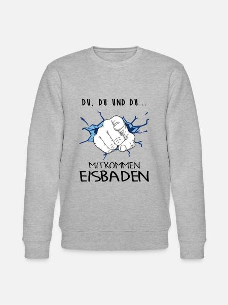 Eisbaden Winterbader-Motivation Eisbader - Stanley/Stella Unisex Bio-Sweatshirt CHANGER  - Grau meliert