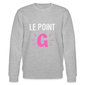Point G humour partenaire sexe - Sweat bio CHANGER Stanley/Stella Unisexe - gris chiné - Devant - Nik (191cm) & Marisol (170cm)