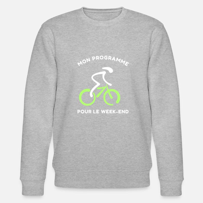 Cyclisme vélo de route mon programme du week-end - Sweat bio CHANGER Stanley/Stella Unisexe - gris chiné