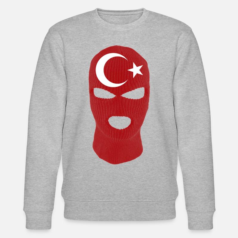 Mask Balaclava Turkey Gift Tshirt - Stanley/Stella CHANGER Unisex Organic Sweatshirt - heather grey