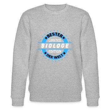 Bester Biologe der Welt - Stanley/Stella Unisex Bio-Sweatshirt CHANGER  - Grau meliert - Vorne - Nik (191cm) & Marisol (170cm)