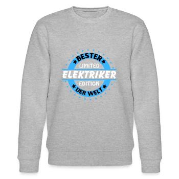 Best electrician in the world - Stanley/Stella CHANGER Unisex Organic Sweatshirt - heather grey - Front - Nik (191cm) & Marisol (170cm)