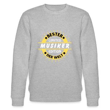 Best Musician in the World - Stanley/Stella CHANGER Unisex Organic Sweatshirt - heather grey - Front - Nik (191cm) & Marisol (170cm)
