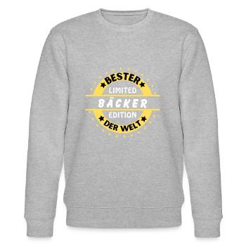 Best baker in the world - Stanley/Stella CHANGER Unisex Organic Sweatshirt - heather grey - Front - Nik (191cm) & Marisol (170cm)
