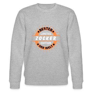 Best gambler in the world - Stanley/Stella CHANGER Unisex Organic Sweatshirt - heather grey - Front - Nik (191cm) & Marisol (170cm)