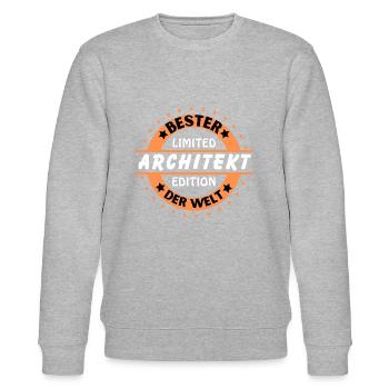Bester Architekt der Welt - Stanley/Stella Unisex Bio-Sweatshirt CHANGER  - Grau meliert - Vorne - Nik (191cm) & Marisol (170cm)