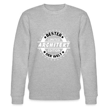 Bester Architekt der Welt - Stanley/Stella Unisex Bio-Sweatshirt CHANGER  - Grau meliert - Vorne - Nik (191cm) & Marisol (170cm)