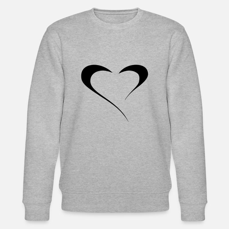 Herzhaft Geteilt - Stanley/Stella Unisex Bio-Sweatshirt CHANGER  - Grau meliert