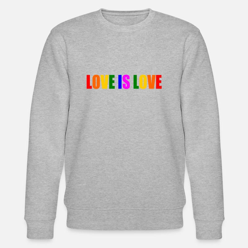 Love is love - Stanley/Stella Unisex Bio-Sweatshirt CHANGER - Grau meliert