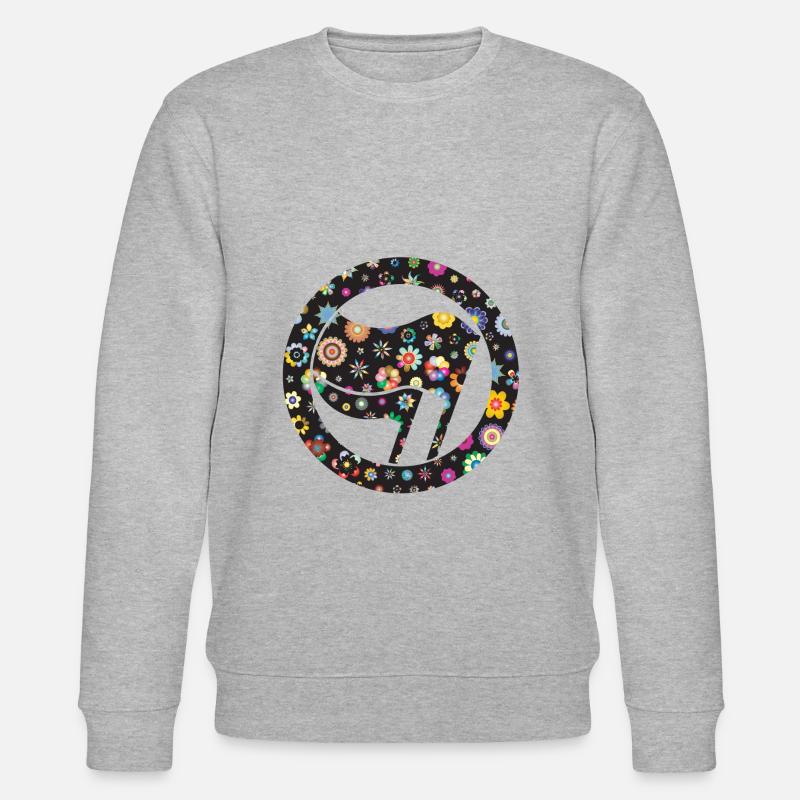 Blumen der Antifa - Stanley/Stella Unisex Bio-Sweatshirt CHANGER  - Grau meliert