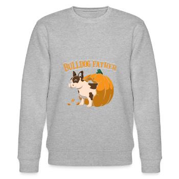 Bulldog Father - Stanley/Stella Unisex Bio-Sweatshirt CHANGER  - Grau meliert - Vorne - Nik (191cm) & Marisol (170cm)