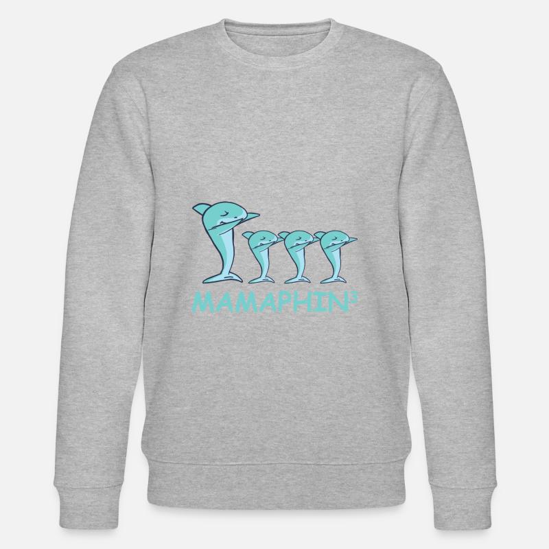 Schwanger werdene Mutter Drillinge Delfin - Stanley/Stella Unisex Bio-Sweatshirt CHANGER  - undefined