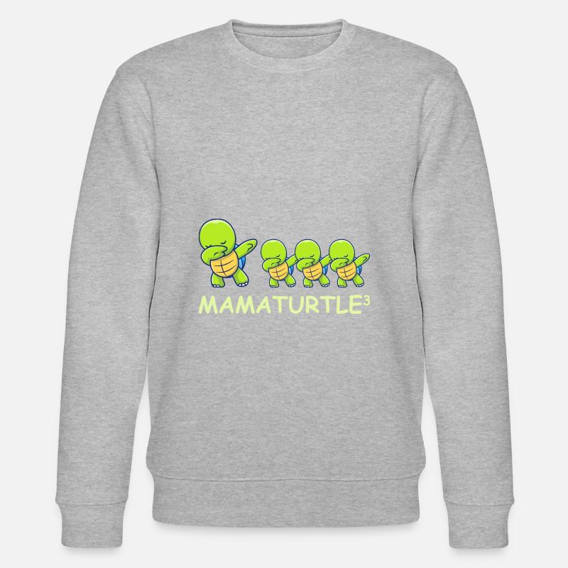 Schwanger werdene Mutter Drillinge Schildkröte - Stanley/Stella Unisex Bio-Sweatshirt CHANGER  - undefined