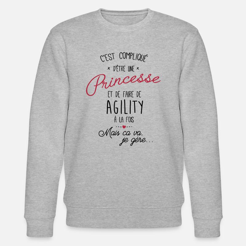 princesse et Agility - Sweat bio CHANGER Stanley/Stella Unisexe - gris chiné