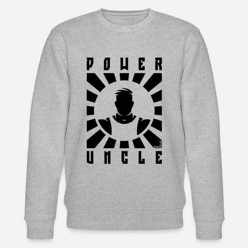 Oncle de puissance (Rayons / Noir) - Sweat bio CHANGER Stanley/Stella Unisexe - gris chiné