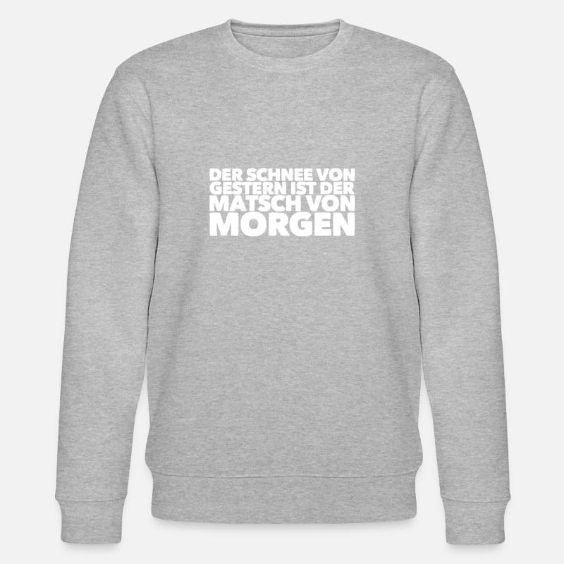 der Schnee wird zu Matsch - Stanley/Stella Unisex Bio-Sweatshirt CHANGER  - Grau meliert