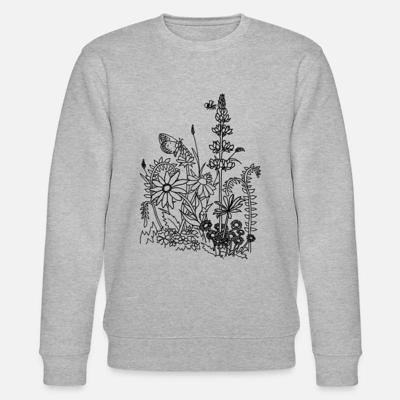 Gartenblumen - Stanley/Stella Unisex Bio-Sweatshirt CHANGER - Grau meliert
