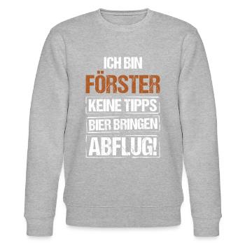 Je suis forestier - apportez de la bière et partez - Sweat bio CHANGER Stanley/Stella Unisexe - gris chiné - Devant - Nik (191cm) & Marisol (170cm)