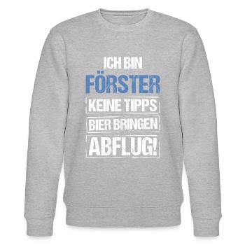 Je suis forestier - apportez de la bière et partez - Sweat bio CHANGER Stanley/Stella Unisexe - gris chiné - Devant - Nik (191cm) & Marisol (170cm)