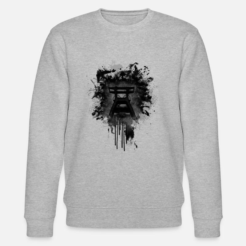 dirty Förderturm im Pott - Stanley/Stella Unisex Bio-Sweatshirt CHANGER  - Grau meliert