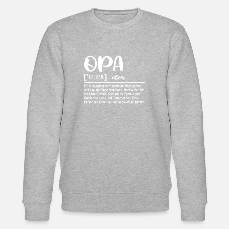 Definition Opa - Stanley/Stella Unisex Bio-Sweatshirt CHANGER  - Grau meliert