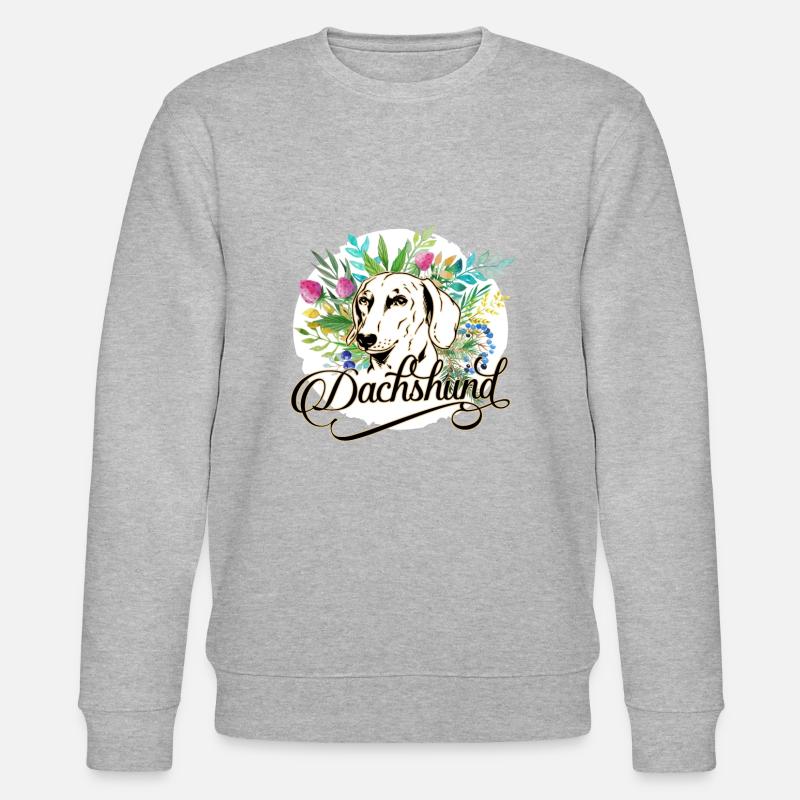 Dachshund Dackel - Stanley/Stella Unisex Bio-Sweatshirt CHANGER - Grau meliert