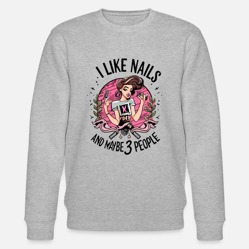 Nageldesign Maniküre Nagelstudio Geschenk - Stanley/Stella Unisex Bio-Sweatshirt CHANGER  - Grau meliert