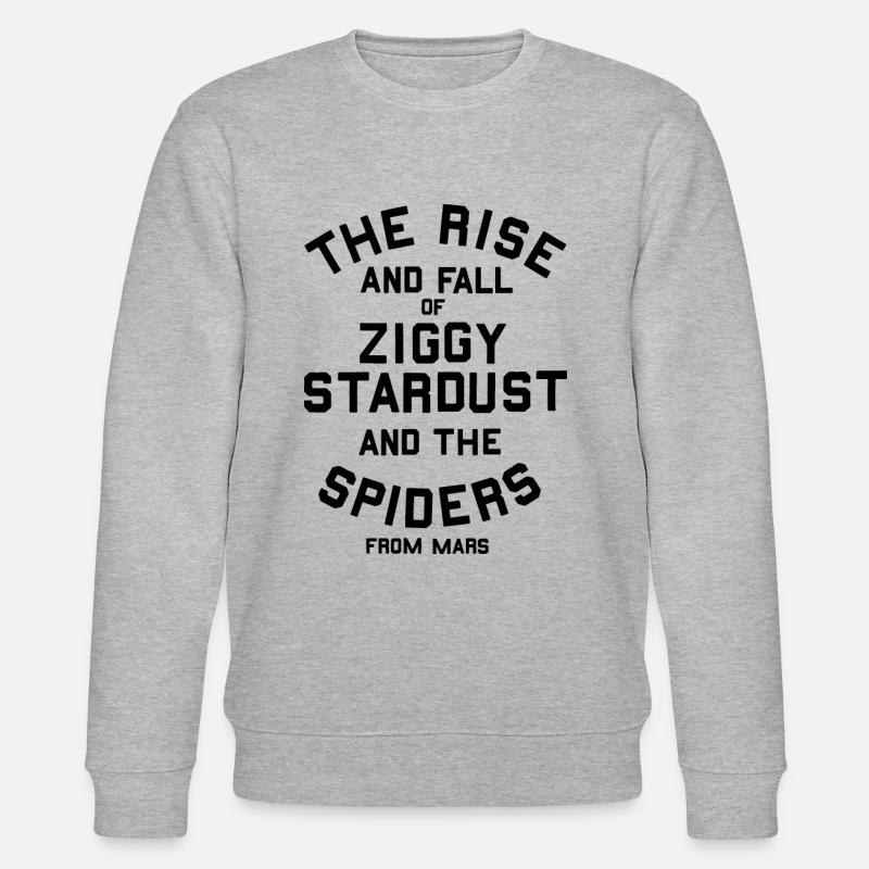David Bowie Ziggy Stardust Impression Noir - Sweat bio CHANGER Stanley/Stella Unisexe - gris chiné