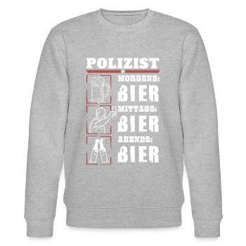 Mon quotidien de policier - Sweat bio CHANGER Stanley/Stella Unisexe - gris chiné - Devant - Nik (191cm) & Marisol (170cm)