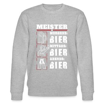 Mon quotidien de maître - Sweat bio CHANGER Stanley/Stella Unisexe - gris chiné - Devant - Nik (191cm) & Marisol (170cm)