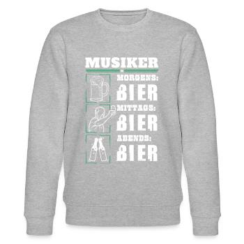 Mon quotidien de musicien - Sweat bio CHANGER Stanley/Stella Unisexe - gris chiné - Devant - Nik (191cm) & Marisol (170cm)
